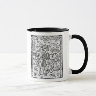 Taza Abril, flores, aries