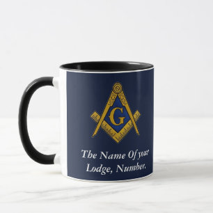 Taza Abrújula masónica de la plaza azul de la marina