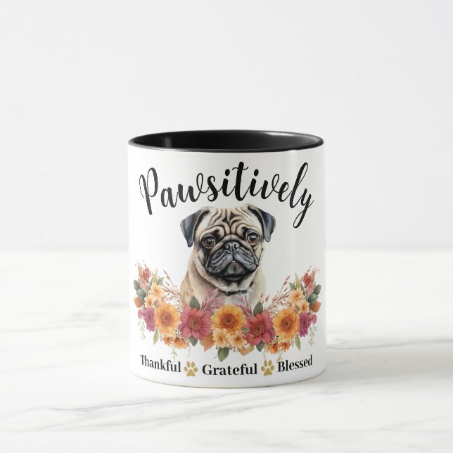 Taza Absolutamente Agradecido Agradecido Bendito Perro  (Centro)
