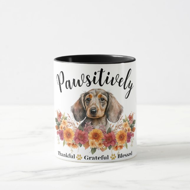 Taza Absolutamente Agradecido Agradecido Bendito Perro  (Centro)