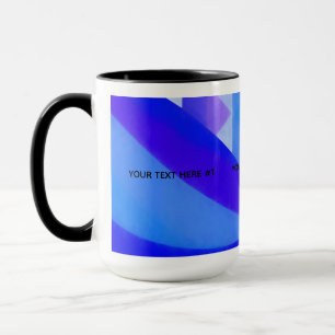 Taza Abstracción geométrica de onda azul