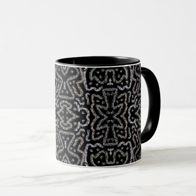 Taza Abstract Arrow Grunge Pattern And Soft Pastels (Anverso derecho)