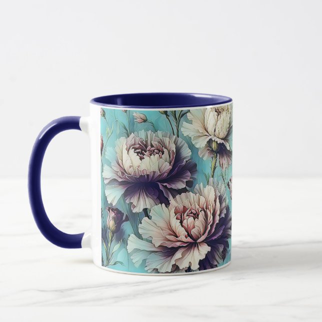Taza Abstract carnations pattern design 1 (Izquierda)