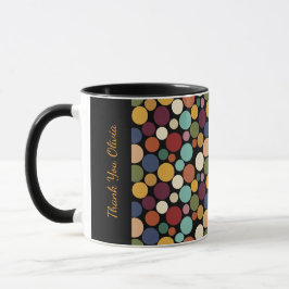 Taza Abstract Circle Custom Message Gift Coffee Mug