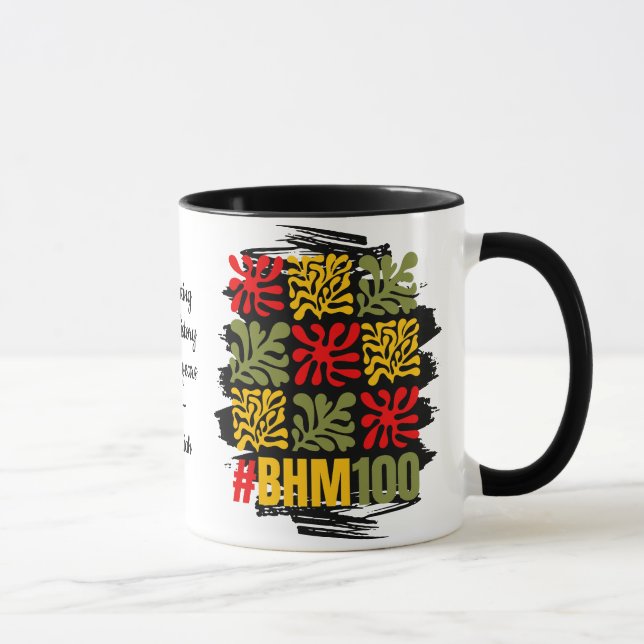 Taza Abstract Floral 100 Centennial Black History Month (Derecha)