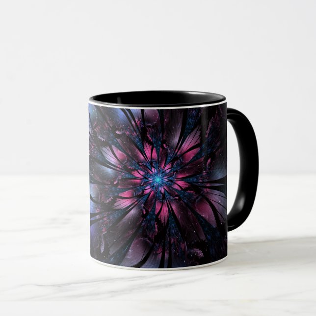 Taza Abstract fractal flower design.  (Anverso derecho)