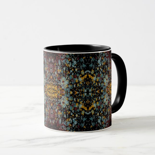 Taza Abstract Graffiti Splatter Painting Art On Black (Anverso derecho)
