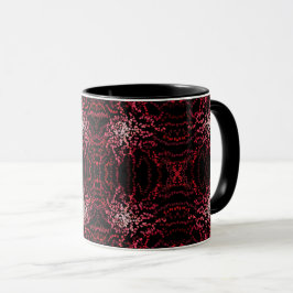Taza Abstract Splatter Dots Of Pinks And Reds Pattern