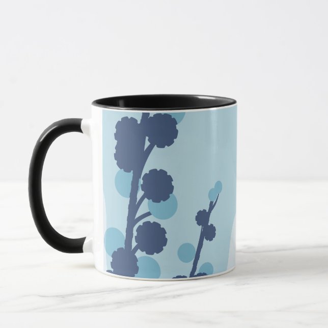 Taza Abstracta Acacia Dorada Moderna Ilustrativa (Izquierda)