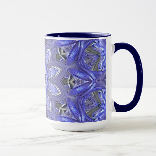 Taza abstracta azul (Derecha)