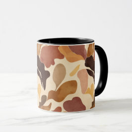 Taza abstracta neutra y cálida – Patrón orgánico m