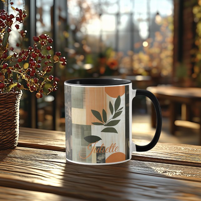Taza abstracta orgánica - Botánica terrosa persona (Subido por el creador)