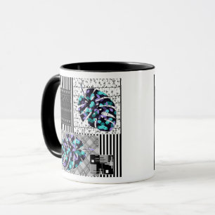 Taza Abstracta patchwork acolchado edredón retro v