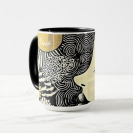 Taza abstracta Paz en Flor