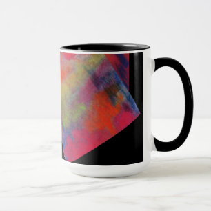 Taza abstracta roja del monograma del diseño