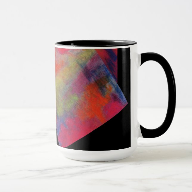 Taza abstracta roja del monograma del diseño (Derecha)