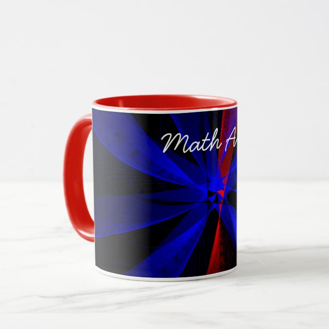 Taza Abstracto de arándano azul Math geométrica arte ca (Anverso izquierdo)