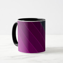 Taza Abstracto moderno líneas rayas franja oscura cirue