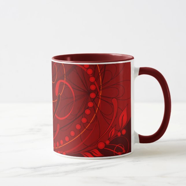 Taza abstracto rojo (Derecha)