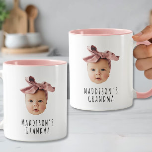 Taza Abuela con rostro de bebé personalizado
