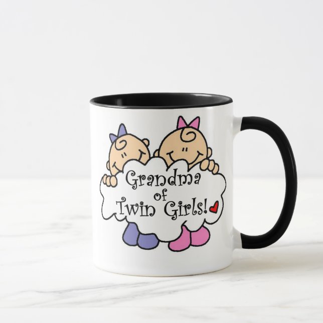 Taza Abuela de Chicas gemelos camisetas y regalos (Derecha)
