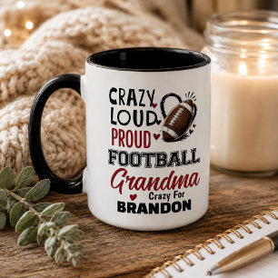 Taza Abuela de fútbol loca orgullosa y ruidosa 
