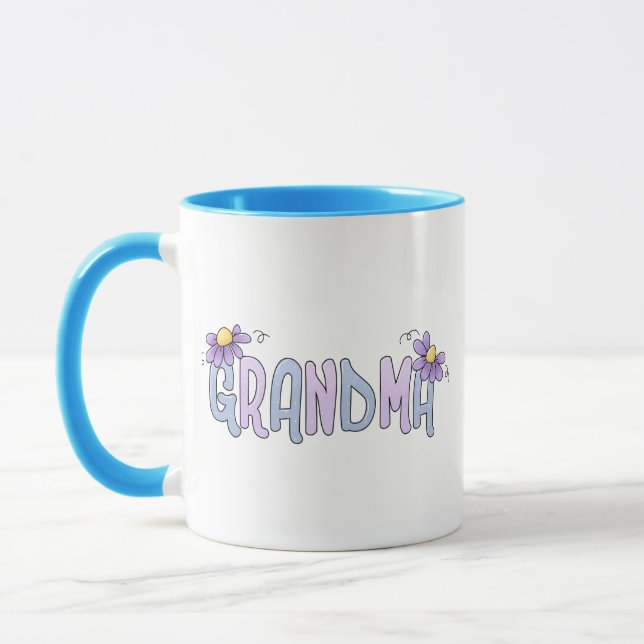 Taza Abuela de las flores de primavera (Izquierda)