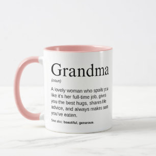 Taza Abuela Definición Lindo Y Querida Abuela
