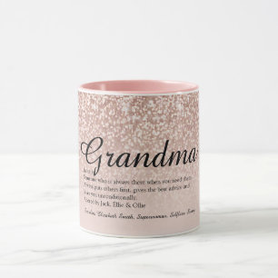 Taza Abuela Definición Rosa Dorado Brillante