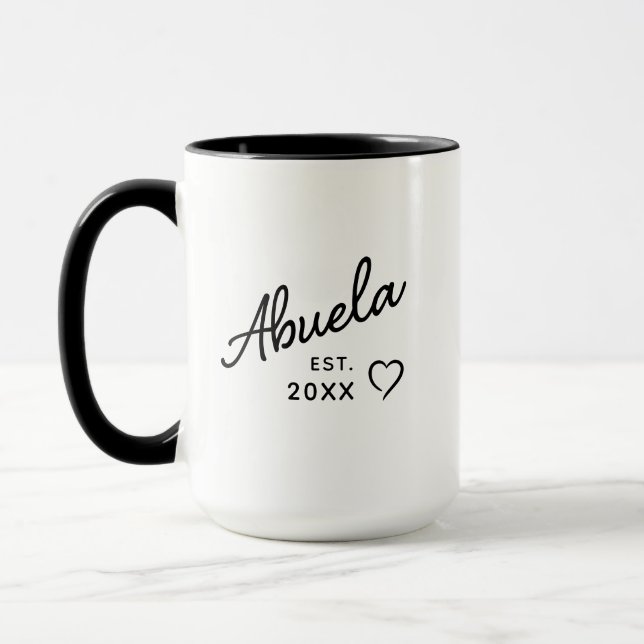 Taza Abuela Est. Year  Pregnancy Reveal & Mother’s Day  (Izquierda)