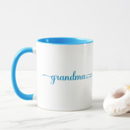 Taza Abuela establecida | Dos tonos azules y blancos
