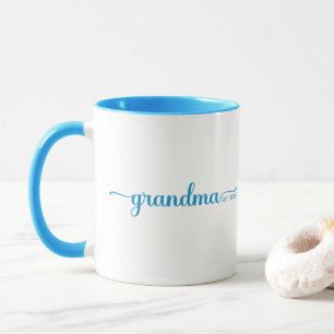 Taza Abuela establecida   Dos tonos azules y blancos