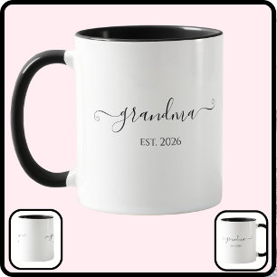 Taza Abuela Estableció Letra Personalizada Año 