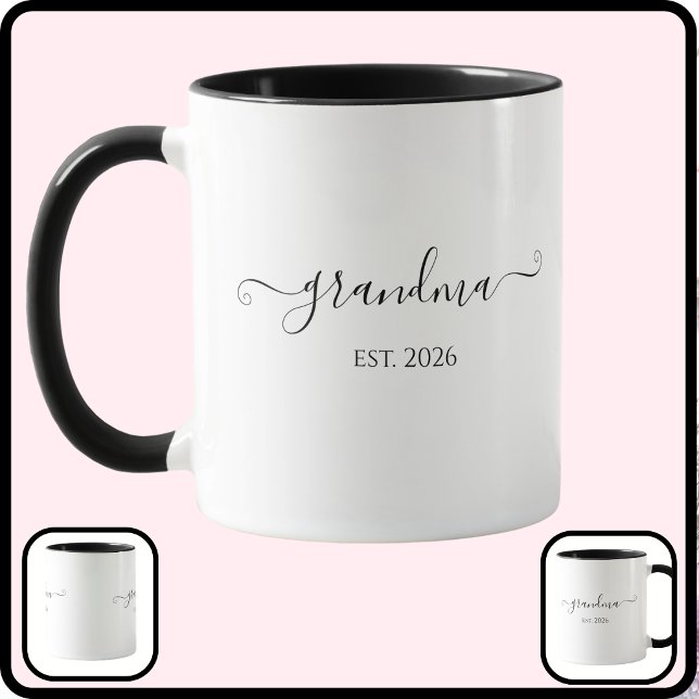 Taza Abuela Estableció Letra Personalizada Año  (Subido por el creador)