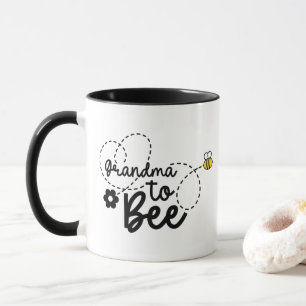 Taza Abuela linda arte de palabras de abeja