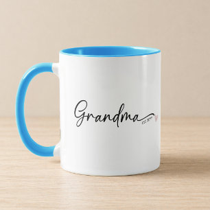 Taza Abuela Nueva Año de Establecimiento Escritura Azul