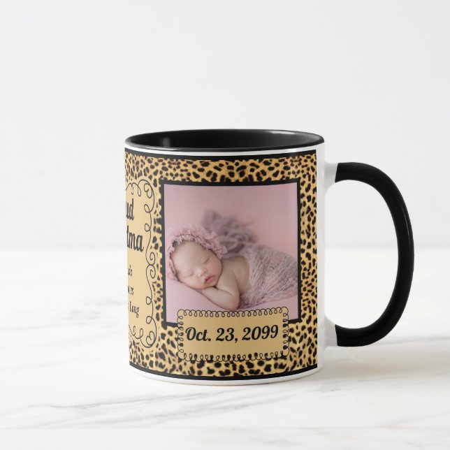 Taza Abuela orgullosa Cheetah Imprimir 2 foto (Derecha)