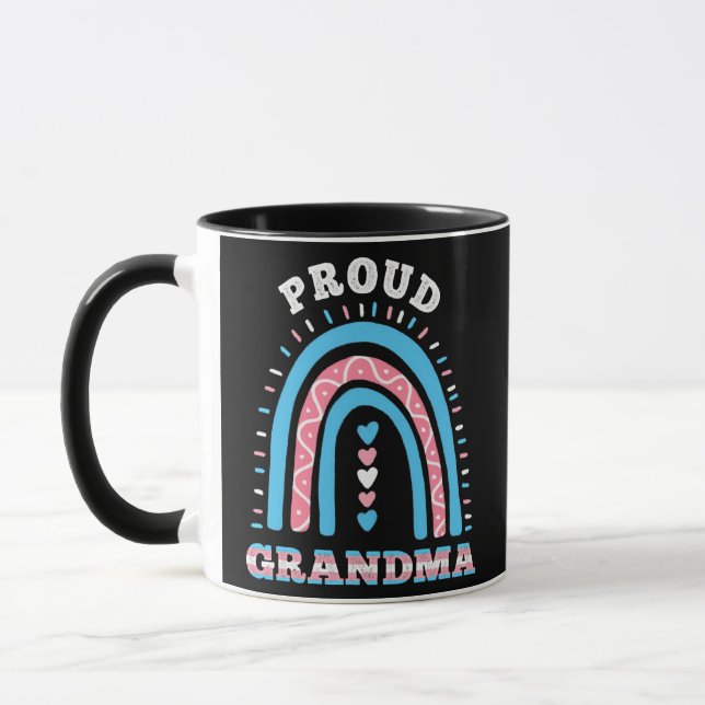 Taza Abuela orgullosa transgénero boho arcoíris (Izquierda)