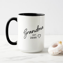 Taza Abuela Revelación Año de Fundación Minimalista Bla