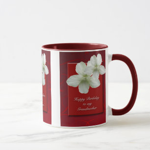 Taza Abuela salvaje violeta blanca feliz cumpleaños