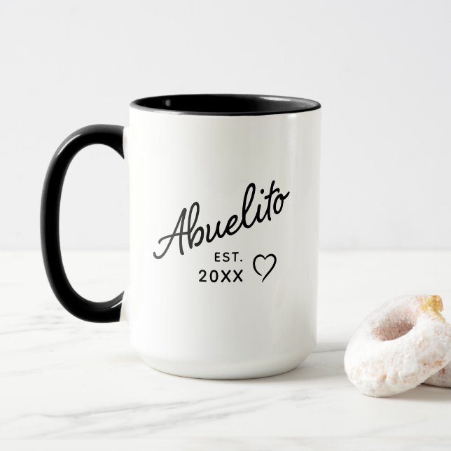 Taza Abuelito Est Año Revelación de Embarazo y Día del  (Con donut)