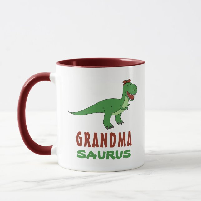 Taza Abuelo de Grandmasaurus Dinosaur T-Rex Dino Nana (Izquierda)