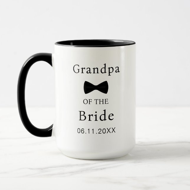 Taza Abuelo de la novia gracias abuelo Boda (Izquierda)