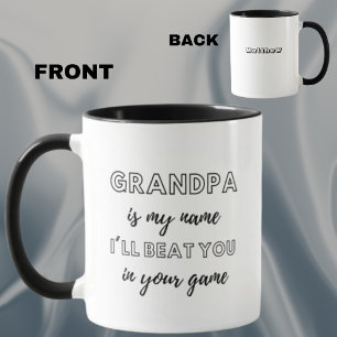 Taza Abuelo es mi nombre, te golpearé en tu juego