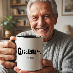 Taza Abuelo Estableció Moderno Año Personalizado Audaz