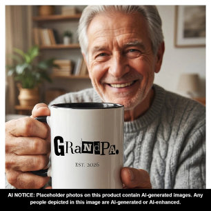 Taza Abuelo Estableció Moderno Año Personalizado Audaz