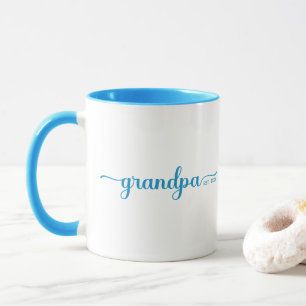 Taza Abuelo fundado Dos tonos azules y blancos