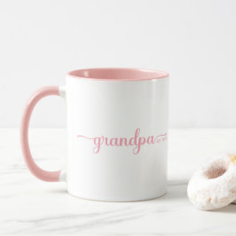 Taza Abuelo fundado | Dos tonos rosados y blancos