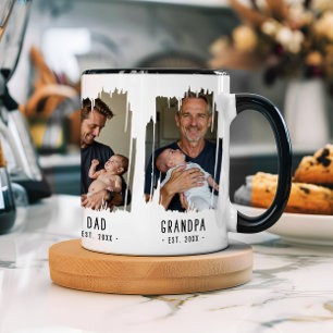 Taza Abuelo Logros Fotos & Años Regalo de Texto Persona