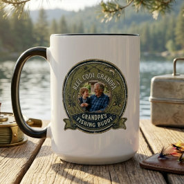 Taza Abuelo sentimental y nieto compañero de pesca
